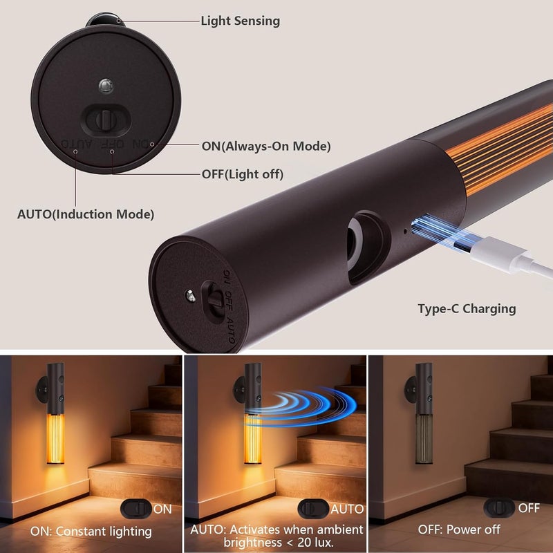 Koopala Auto-On Motion Detection Night Lamp - 3 Customizable Modes, Battery Operated LED Light for Dark Spaces (Set of 2) - Image 2